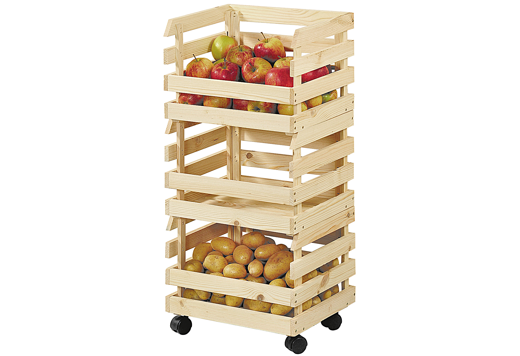 KESPER Kartoffel- Obsthorde Kiefernholz Holz Beige/braun 37x80x30 Cm