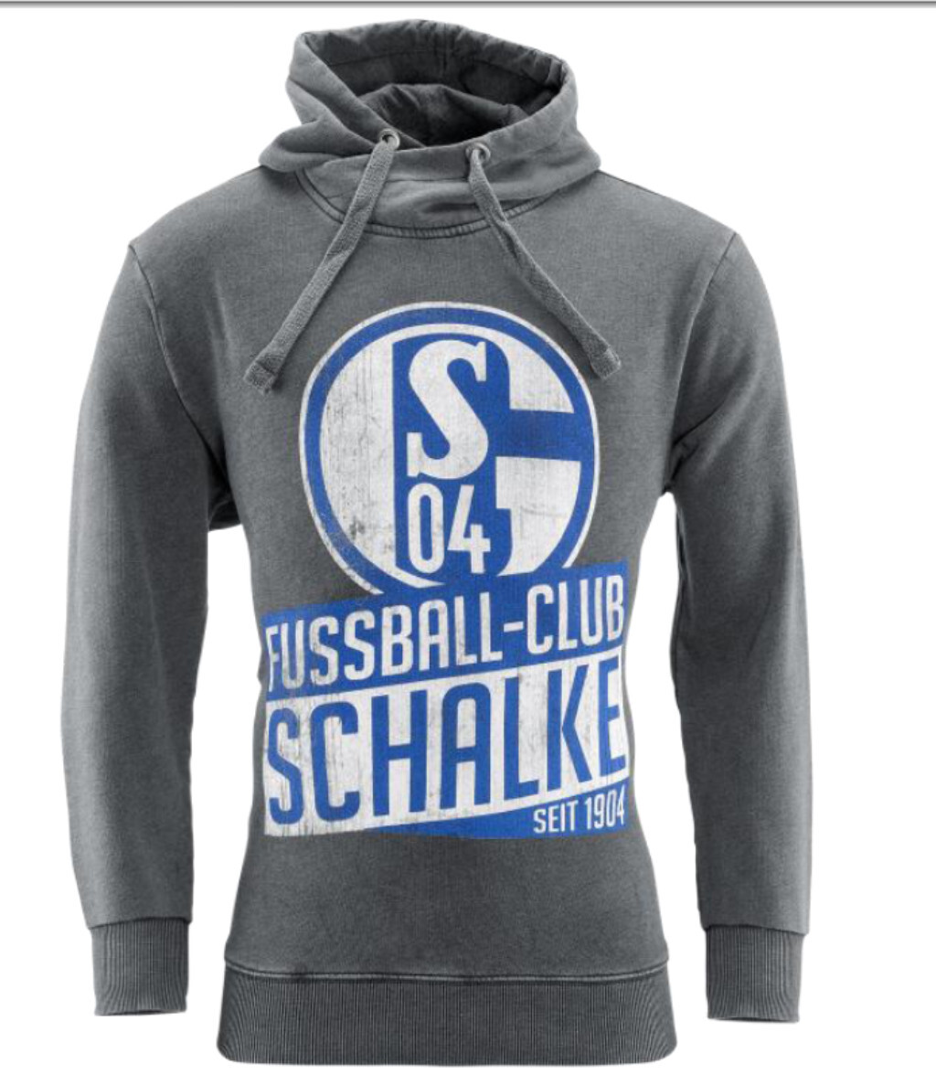 Sweat-Shirt College schwarz FC Schalke 04 Herren Kapuzen 